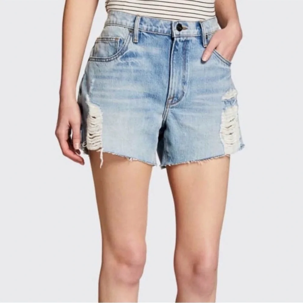 Frame Le Ultra Baggy Lomond‎ Slash Denim Jean Shorts Size 26